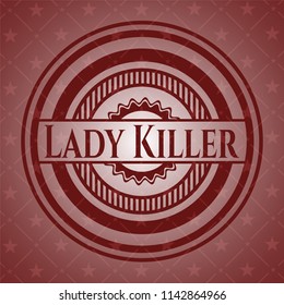 Lady Killer retro style red emblem