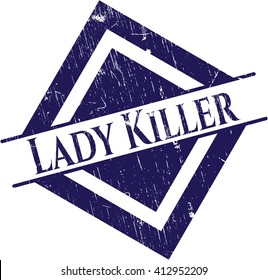 Sceau grunge de caoutchouc Lady Killer