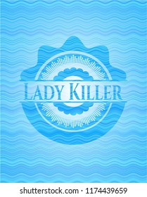Lady Killer water concept style emblem.