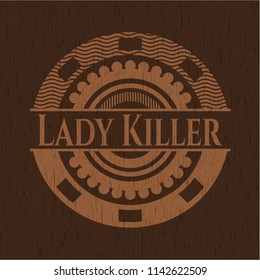 Lady Killer wood emblem. Retro