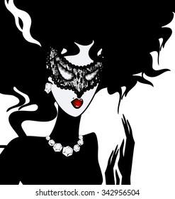 lady in lace mask