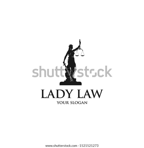 Lady Law Silhouette Logo Vector Stock Vector (Royalty Free) 1521521273 ...