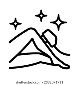 Lady legs outlineicon. Cosmetology, epilation, care and beauty line sign. Isolated simple symbol illustration