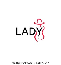 Lady-Schrift, kreatives Logo-Design.