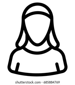 
Lady Line Vector Icon
