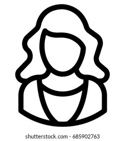 
Lady Line Vector Icon
