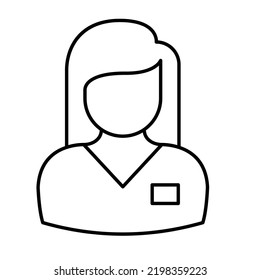 Icono del vector de la línea Lady fácilmente modificado