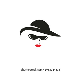 Lady logo beauty vector icon 
