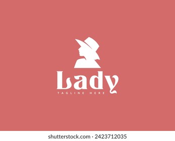 ilustración vectorial del logo de la dama. plantilla de logotipo de mujer hermosa
