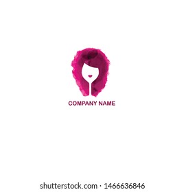lady logo,beauty logo ,pink lady logo