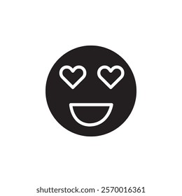 Lady Love Smiley Message icon black and white vector outline sign