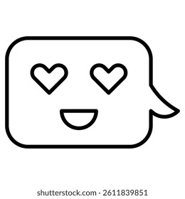 Lady Love Smiley Message icon Simple outline vector logo