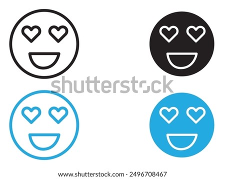 Lady Love Smiley Message icon black and white vector outline sign