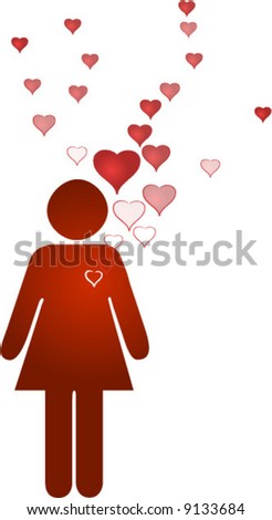 Lady lover and emerging hearts