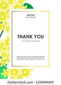 Lady Mantle flower card, Vector illustration design element