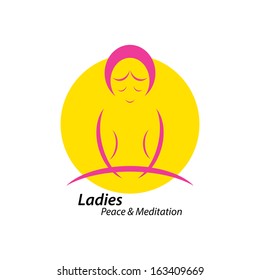 lady meditation.
