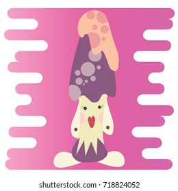 Lady Mushroom Character Vector