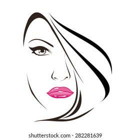 Ilustración de vectores Lady Portrait