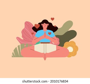 lady practicing yoga self care