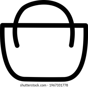 Lady purse, icon illustration, vector on white background