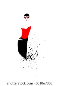 Lady in red