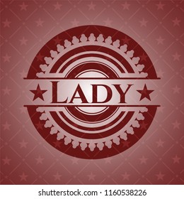 Lady red emblem. Retro