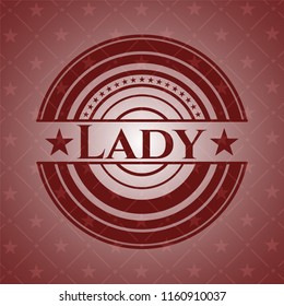 Lady red icon or emblem