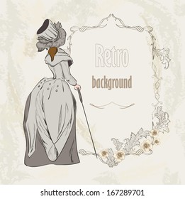 Lady and retro style