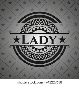 Lady retro style black emblem