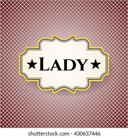 Lady retro style card or poster
