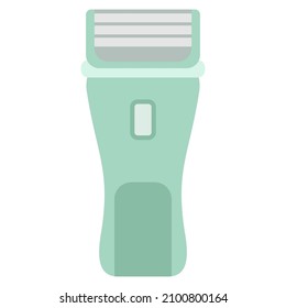 lady reusable shaving razor flat clipart vector illustration