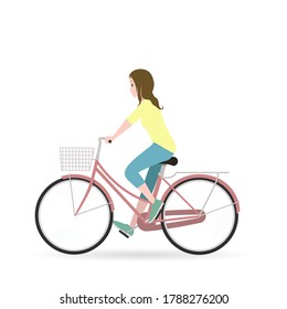 diseño vectorial de bicicleta de paseo de dama