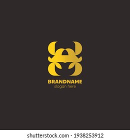 lady samurai combination with crab illustration logo