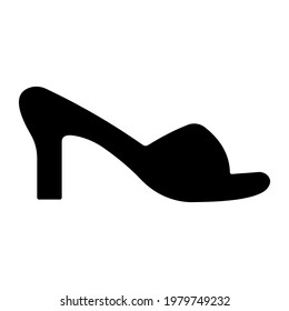Lady sandal icon isolated vector illustration. High quality black style vector icon