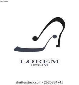 lady shoe shop logo is a modern, versatile, and stylish logo perfect for footwear retailers