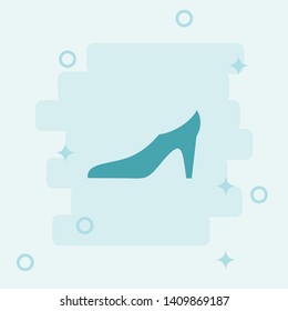 Lady Shoes Icon. Simple icon, blue colored icon illustration. - Vector