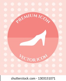 Lady Shoes Icon for Web. Application, Software & Graphic Design.