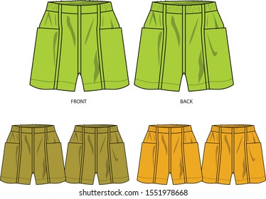 LADY SHORTS VECTOR TEMPLATE PATTERN