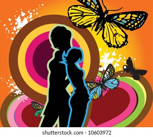 lady silhouette abstract