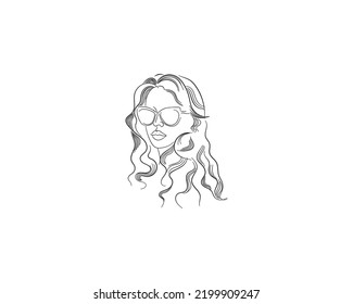 icono de imagen vectorial de Lady Sketch