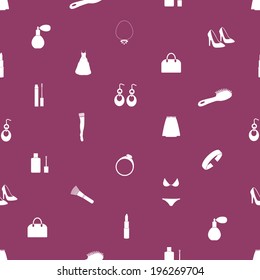 lady stuff needs icons seamless pattern eps10