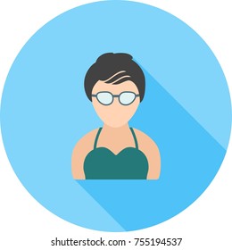 Lady in Stylish Glasses
