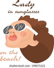 Lady in sunglasses portrait