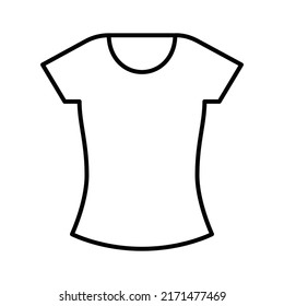 lady t shirt editable stroke icon, pixel perfect icon