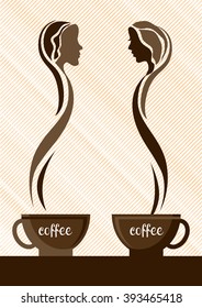Lady talking to each other during coffee session.
