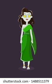 Lady Tanee, She is a Thai Tradition Ghost vector