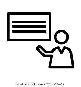 Lady Teacher Vector Icon Design
