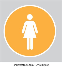  a lady toilet sign