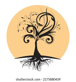 lady tree, woman with leaves branches