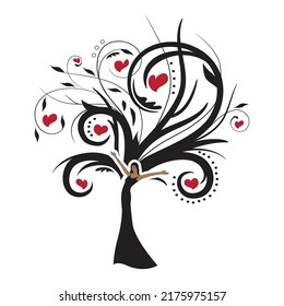 lady tree, woman with leaves branches
